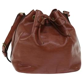 Louis Vuitton-LOUIS VUITTON Epi Petit Noe Shoulder Bag Brown M44103 LV Auth bs7597-Brown