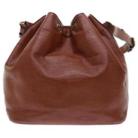 Louis Vuitton-LOUIS VUITTON Epi Petit Noe Shoulder Bag Brown M44103 LV Auth bs7597-Brown