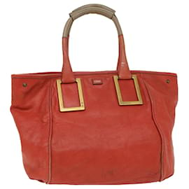 Chloé-Chloe Etel Bolso de Mano Piel Rojo 04-12-50-65 base de autenticación7428-Roja