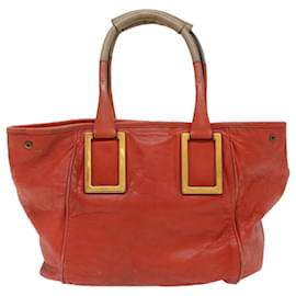 Chloé-Chloe Etel Hand Bag Leather Red 04-12-50-65 Auth bs7428-Red