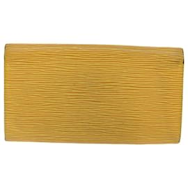 Louis Vuitton-LOUIS VUITTON Epi Porte Monnaie Credit Long Wallet Yellow M63579 LV Auth 51722-Yellow