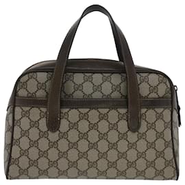 Gucci-GUCCI GG Canvas Web Sherry Line Hand Bag Beige Red Green 39.02.053 Auth th3932-Red,Beige,Green