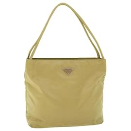 Prada-PRADA Tote Bag Nylon Beige Auth 51831-Beige
