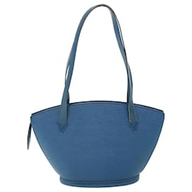 Louis Vuitton-Bolsa de mão longa LOUIS VUITTON Epi Saint Jacques Poignees Azul M52265 Autenticação de LV 51777-Azul