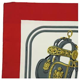 Hermès-HERMES CARRE 90 BRIDES de GALA Sciarpa Seta Rossa Auth 51348-Rosso