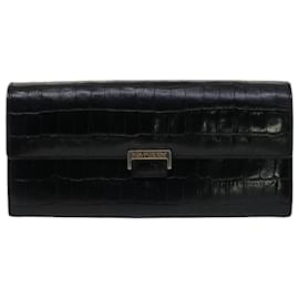 Saint Laurent-SAINT LAURENT Wallet Leather 3Set Black Auth bs7465-Black
