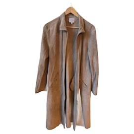 Emporio Armani-EMPORIO ARMANI  Coats T.International S Suede-Beige