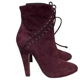 Alaïa ALAIA Botins T.eu 38.5 camurça Bordeaux