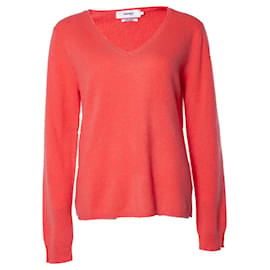 Autre Marque-NOT SHY, coral pink cashmere sweater-Pink