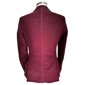 Gucci-Vintage burgundy corduroy velvet jacket-Dark red