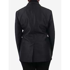 Céline-Black single-buttoned wool-blend blazer - size FR 42-Black
