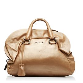 Prada Bolsa Nappa Bauletto Dourada Dourado
