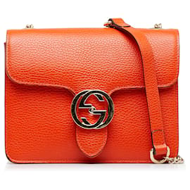 Gucci-Bandolera Gucci Naranja Small Dollar Interlocking G-Naranja