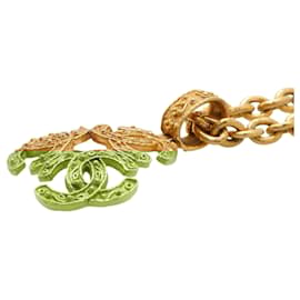 Chanel-Chanel Gold CC Trinity Pendant Necklace-Golden