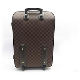 Louis Vuitton-LOUIS VUITTON PEGASE SUITCASE 55 IN DAMIER EBENE CANVAS TROLLEY TRAVEL BAG-Brown