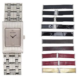 RELÓGIO BOUCHERON REFLETO AÇO DIAMANTE 32 RELÓGIO DE QUARTZO MM + 11 Pulseiras Prata
