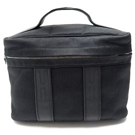 Hermès HERMES VANITY ACAPULCO TOILETRY BAG IN CANVAS & LEATHER TOILETRY BAG Black