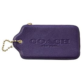 Portafoglio da polso Coach Hangtag in pelle blu navy Blu navy