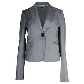 Stella Mc Cartney Einreihiger Blazer von Stella McCartney aus blaugrauer Wolle Grau