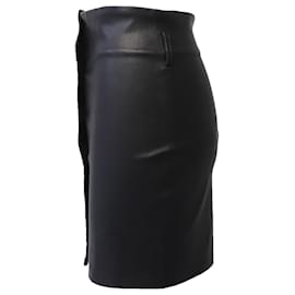 Iro-Minifalda con botones Iro en cuero negro-Negro