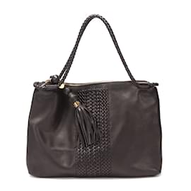 Gucci-Leather Medium Handmade Shoulder Bag 263952-Black