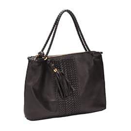 Gucci-Leather Medium Handmade Shoulder Bag 263952-Black