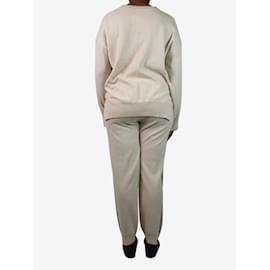 Stella Mc Cartney-Beige lace-sleeve cashmere-blend set - size UK 14-Other