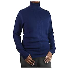 Autre Marque-Blue roll-neck jumper - size XL-Blue