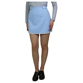 Miu Miu-Blue gingham a-line mini skirt - size M-Blue