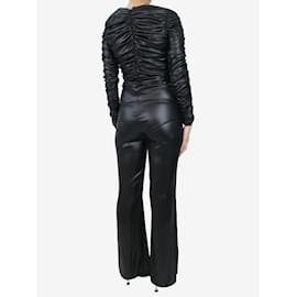 Autre Marque-Black ruched jumpsuit - size UK 8-Black
