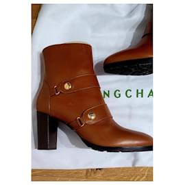 Longchamp-Ankle Boots-Dark brown