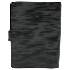Louis Vuitton-LOUIS VUITTON Epi Agenda PM Day Planner Cover Black R20052 LV Auth 51718-Black