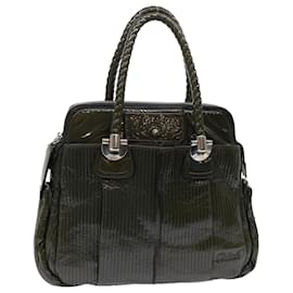 Chloé-Chloe Eloise Bolsa de mão Couro envernizado Khaki Auth bs7343-Caqui