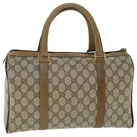 Gucci-GUCCI GG Canvas Web Sherry Line Hand Bag PVC Leather Beige Red Green Auth 51854-Red,Beige,Green