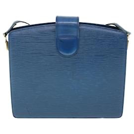 Louis Vuitton-LOUIS VUITTON Epi Capucines Umhängetasche Blau M52345 LV Auth 51782-Blau