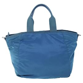 Prada-PRADA Tote Bag Nylon 2way Blue Auth yk8236-Blue