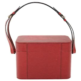 Louis Vuitton-Bolsa de ombro LOUIS VUITTON Epi Vanity Train Vermelho M48007 Autenticação de LV 51814-Vermelho