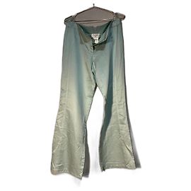 CHANEL Calça de Cetim Verde Verde claro