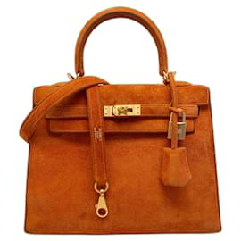 Hermès-Borsa di Kelly Hermes 25 doppia arancia-Arancione