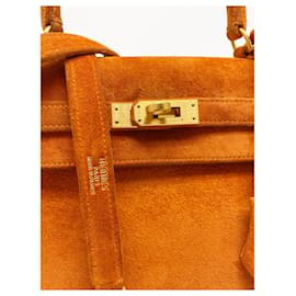 Hermès-Kelly Hermes bag 25 orange doblis-Orange