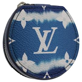 Louis Vuitton-LOUIS VUITTON Monogram Escal Estuche para accesorios para auriculares Azul GI0491 LV Auth 50809EN-Blanco,Azul