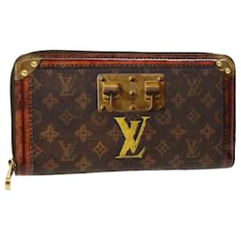 Louis Vuitton-LOUIS VUITTON Monogram Trunk Time Zippy Wallet Long Wallet M52746 LV Auth 45443a-Monogram