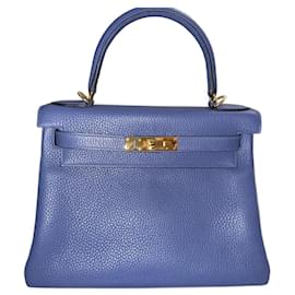 Hermès-Kelly 28-Azul