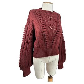 Autre Marque Pull Anthropologie Rouge Foncé Bordeaux