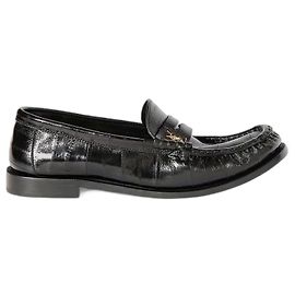 Saint Laurent Le Loafer moccasins in eel leather 15mm Black