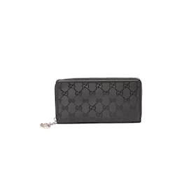 Gucci-Gucci GG Imprime Long Wallet Canvas Long Wallet 212110 in Fair condition-Black