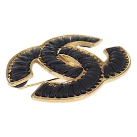 Chanel-CC brooch-Black