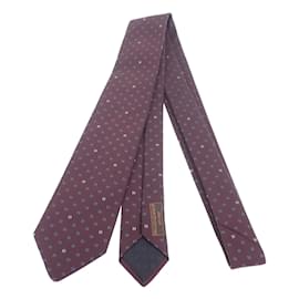 Hermès-Cravatta in seta con logo H H336111T-Marrone