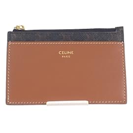 Céline-Triomphe Zip Card Holder 0F992BZ9.04LU-Brown