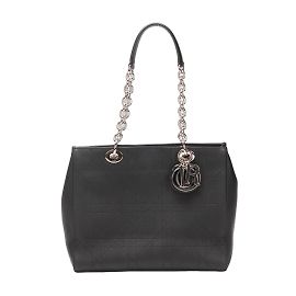 Sac à main Ultradior en cuir Cannage Stitch Noir